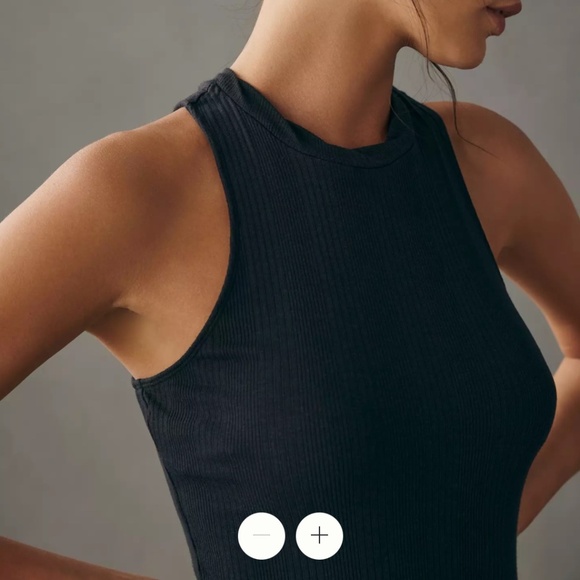 Anthropologie Daily Practice Slim Racer Midi Dress – Black – Size Medium - Picture 3 of 12